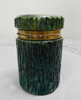 Glass Jar - brass, glass - 1930