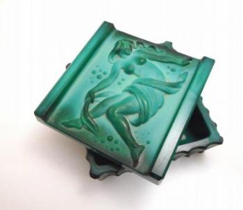 Glass Jar - green glass - Schlewogt,Plewa - 1930